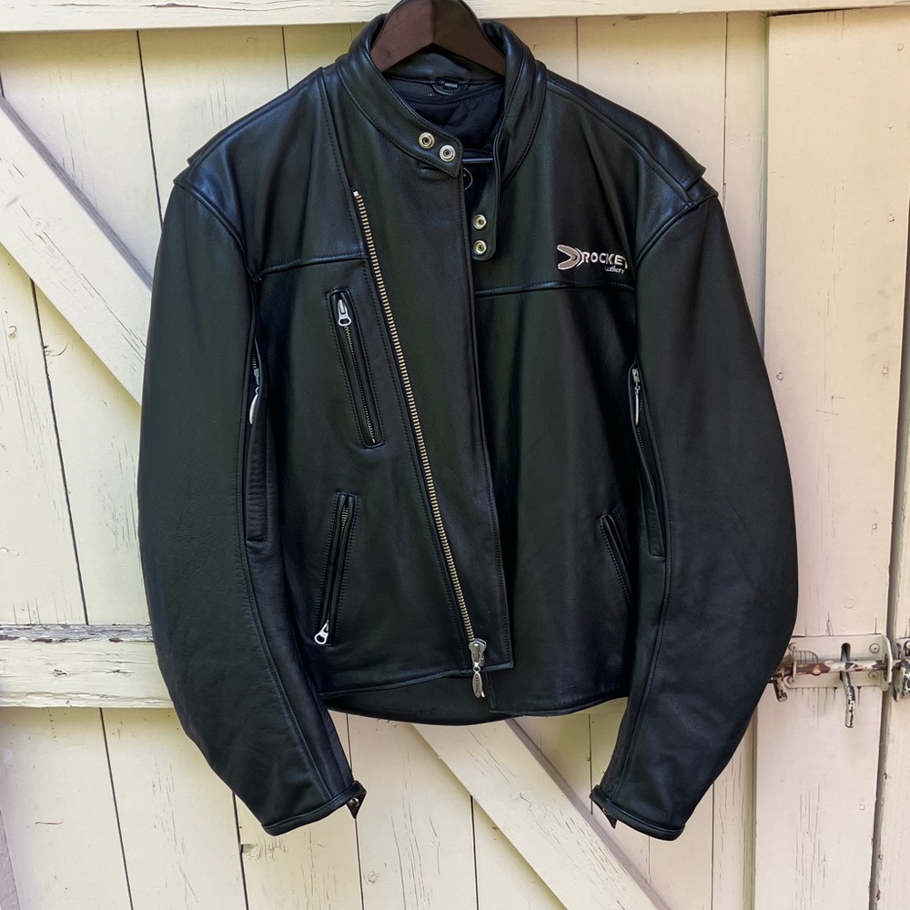 Joe Rocket Black Leather Men's Bomber Jacket